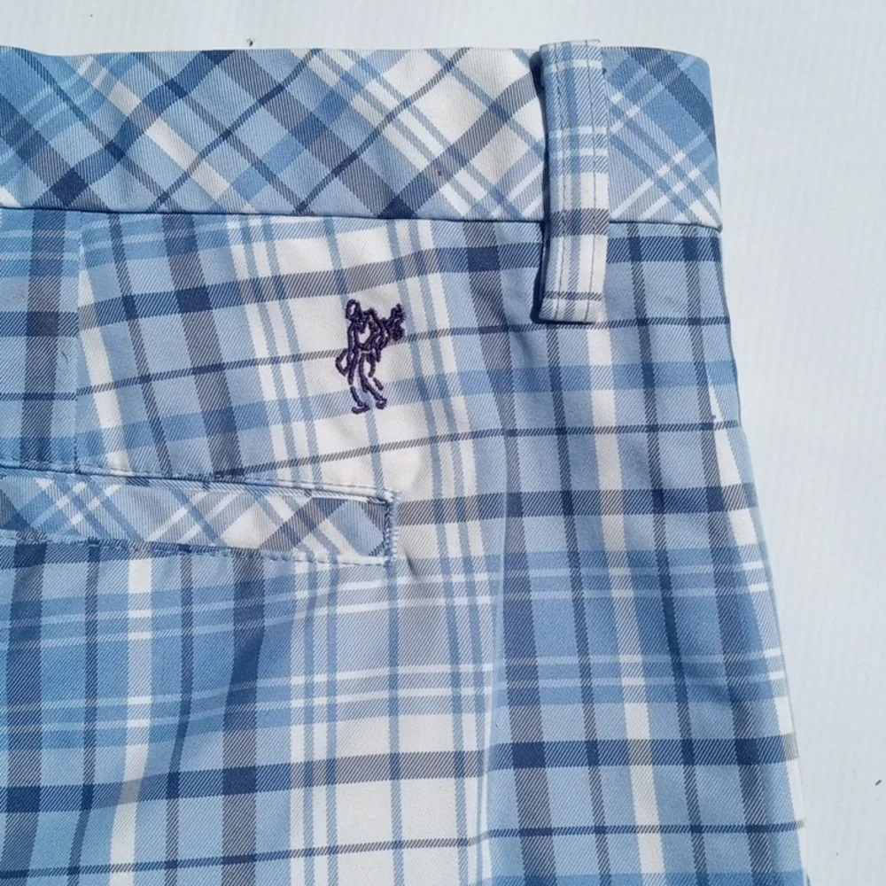 NWOT- Ashworth blue and white plaid dress shorts. Size 36.  C227​​​​​​ - Picture 10 of 10
